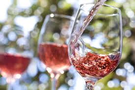 glasses of rosé wine